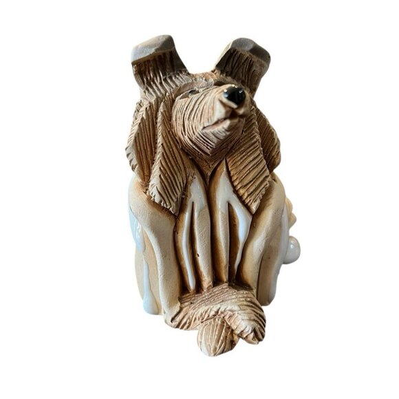 Collie Dog Figurine Ceramic Lying Down Legs Crossed Uruguay Artesania Rinconada - Picture 3 of 7